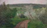 Stanisław Radziejowski, PRZEDWIOŚNIE, przed 1935, olej, sklejka