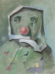 GŁOWA by Stasys Eidrigevičius, lata 80-90. XX w., pastel, papier, offered Apr 2020