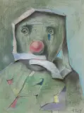 Stasys Eidrigevičius, GŁOWA, lata 80-90. XX w., pastel, papier