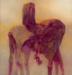 RV by Zdzisław Beksiński, 1987, olej, płyta pilśniowa, offered Mar 2020