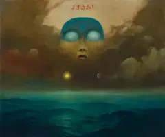 BEZ TYTUŁU by Zdzisław Beksiński, 1972, olej, płyta pilśniowa, sold Mar 2020