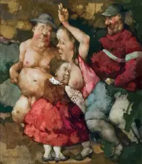 OBRAZ 1334 by Jerzy Duda-Gracz, 1989, olej, płyta pilśniowa, sold Mar 2020