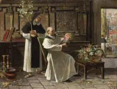 Antoni Gramatyka, W UROCZYSTOŚĆ MATKI BOSKIEJ ZIELNEJ, 1901, olej, płótno