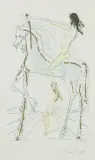 Z TEKI PIEŚŃ NAD PIEŚNIAMI by Salvador Dalí, 1971, akwaforta barwna, szablon, złocenia, papier, sold Jan 2020