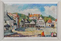 Franciszek Kmita, RYNEK W KAZIMIERZU DOLNYM NAD WISŁĄ, 1984, olej, płótno