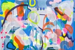 Ewa Jaros, Color Tetris #2, 2019, akryl, spray, płótno
