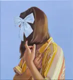 Oliwia Smoleń, Z KOKARDĄ II, 2019, olej, płótno