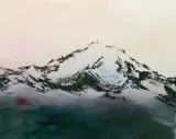 Yuliya Stratovich, Foggy mountains, 2019, akryl, płótno