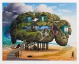 ODPŁYW by Jacek Yerka, giclée, papier, sold Dec 2019