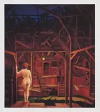 LEKCJA PŁYWANIA by Jacek Yerka, giclée, papier, sold Dec 2019