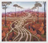 EROZJA by Jacek Yerka, giclée, papier, sold Dec 2019