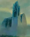 BEZ TYTUŁU by Zdzisław Beksiński, 1988, olej, płyta pilśniowa, sold Dec 2019