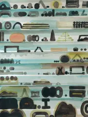 MAGAZYN by Jan Tarasin, 1993, akwarela, gwasz, papier, sold Dec 2019