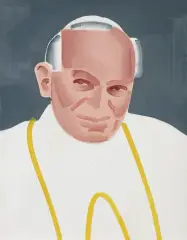 PAPIEŻ by Rafał Bujnowski, 2001, olej, płótno, sold Dec 2019