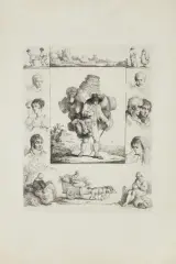 Michal Plonski, KOSZYKARZ, 1805, akwaforta, papier