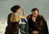 Vlastimil Hofman, ANHELLI I ELOE. AUTOPORTRET Z ŻONĄ, 1916, olej, tektura na krośnie