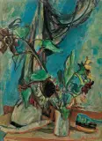 SŁONECZNIKI by Zygmunt Menkes, olej, płótno dublowane, sold Dec 2019