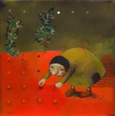 Katarzyna Słowiańska-Kucz, MAŁY OGRODNIK, 2019, olej, płótno