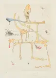 QUEVEDOS VISIONER by Salvador Dalí, 1975, sucha igła, szablon, papier, sold Nov 2019