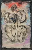 Marek Oberländer, FIGURA, 1965, akwarela, tusz, papier