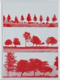 DRZEWA by Jan Tarasin, 1990, serigrafia barwna, papier, sold Nov 2019