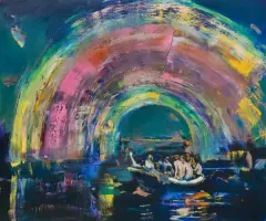 Grażyna Smalej, TĘCZA II, 2015, olej, płótno