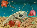 Rita Staszulonok, UNICORN STARS, 2012, tempera, deska