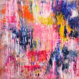 Mystery Map by Gossia Zielaskowska, 2019, akryl, płótno, sold Oct 2019