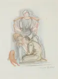 Leopold Gottlieb, POJENIE SPRAGNIONEGO, litografia barwna, papier