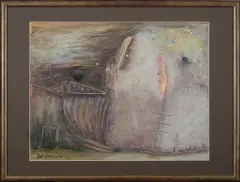 Juliusz Narzynski, NA DOWÓD JEGO OBECNOŚCI, 2006, pastel olejny, papier