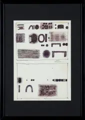 DWA SZKICE KOMPOZYCJI by Jan Tarasin, lata 90. XX w., długopis, papier, sold Oct 2019