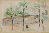Zygmunt Waliszewski, BULWAR BRUNE W PARYŻU, 1929, akwarela, ołówek, papier