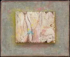 Erna Rosenstein, Kompozycja ulotna, 1988, olej, płótno, sklejka