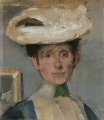 Olga Boznańska, AUTOPORTRET, ok. 1905, olej, tektura