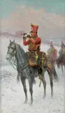 Jan Chełmiński, KONNY HUZAR W ZIMOWYM PEJZAŻU