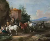 Simon Johannes van Douw, PARA OBRAZÓW, 3 ćwierć XVII w., olej, płótno dublowane