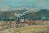 Franciszek Wójcik, PEJZAŻ Z ZAKOPANEGO, 1945, olej, płótno