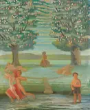 Marian Konarski, MŁODOŚĆ, 1940, olej, dykta