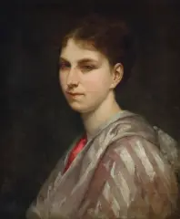 ​​​​​​​PORTRET MŁODEJ DAMY by Nélie Jacquemart, olej, płótno dublowane, sold Sep 2019