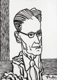 Andrzej Fogtt, PORTRET JÓZEFA CZAPSKIEGO, 2015, olej, płótno