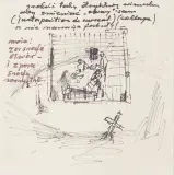 SZKIC KONCEPCJI TEATRALNYCH by Tadeusz Kantor, lata 80. XX w., flamastry, papier, offered Sep 2019