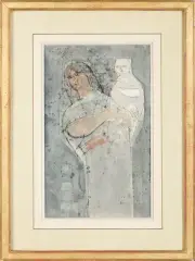 Tadeusz Kulisiewicz, MATKA, 1959, tusz pióro, akwarela, papier