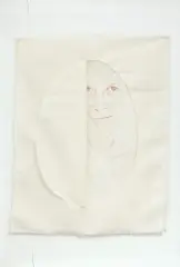 Ewa Kuryluk, OWALNA CHUSTA, 1983, technika mieszana