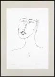 Jerzy Nowosielski, PORTRET, 1999, serigrafia, papier