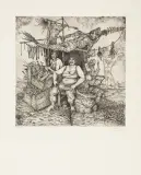 Leszek Rózga, FRUTTI DI MARE, 1969, akwaforta, papier kremowy