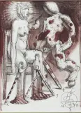 SCENA ALEGORYCZNA by Franciszek Starowieyski, 1998, pastel, gwasz, papier, offered Sep 2019