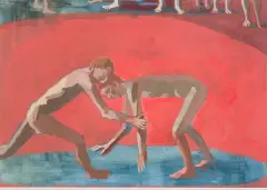 WALKA by Aleksandra Waliszewska, 2003, tempera, papier, sold Sep 2019