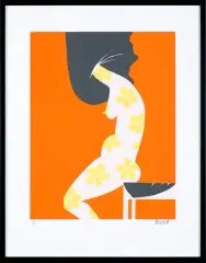 Marek Żuławski, AKT, 1975, serigrafia barwna, papier