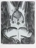 Jarosław Modzelewski, ŚMIERĆ GAGARINA, litografia, papier
