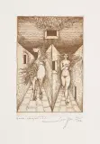 Leszek Rózga, Erato, 1967, akwaforta sepiowa, papier